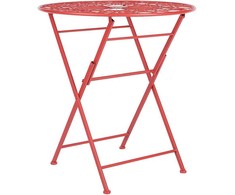 Beliani Staliukas bistro SCARIO 70 cm 70 cm Metal Raudona