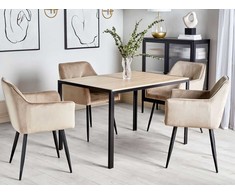 Beliani Valgomojo stalas NEWFIELD šviesiai rudas 120 cm 80 cm