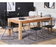 Beliani Valgomojo stalas TESA Rudas 180x90 cm Akacijos mediena