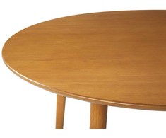 Beliani Valgomojo stalas RADAN šviesiai rudas 110 cm 110 cm