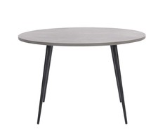 Beliani Valgomojo stalas ODEON Pilkas betono efektas 120 cm 120 cm