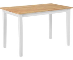 Beliani Valgomojo stalas HOUSTON šviesaus ąžuolo spalvos 125 cm 75 cm