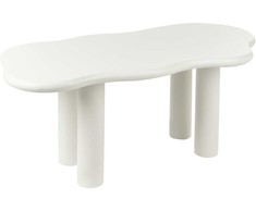 Beliani Valgomojo stalas ONDLE balta 188 cm 94 cm