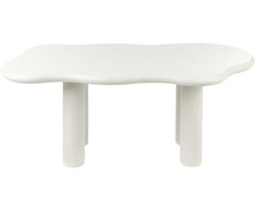 Beliani Valgomojo stalas ONDLE balta 188 cm 94 cm