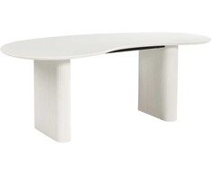 Beliani Valgomojo stalas PEERY baltas 198 cm 93 cm