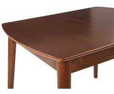 Beliani Išskleidžiamas valgomojo stalas TOMS tamsiai rudas 100/130 cm 80 cm