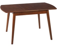 Beliani Išskleidžiamas valgomojo stalas TOMS tamsiai rudas 100/130 cm 80 cm