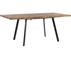 Beliani Išskleidžiamas valgomojo stalas HARLOW tamsiai rudas 140/180 cm 90 cm