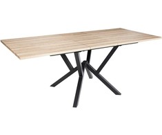 Beliani Išskleidžiamas valgomojo stalas ANSELL šviesiai rudas 160/200 cm 90 cm