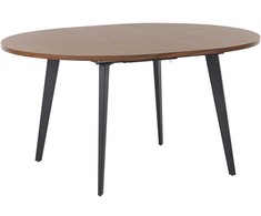 Beliani Išskleidžiamas valgomasis stalas BOVINA tamsiai rudas 120/150 cm