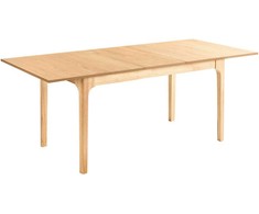 Beliani Išskleidžiamas valgomojo stalas DELMAS Šviesus uosio atspalvis 160/200 cm 90 cm