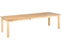 Beliani Išskleidžiamas valgomojo stalas MADURA šviesaus uosio spalvos 180/280 cm 100 cm
