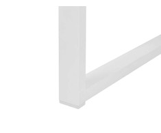 Beliani Išskleidžiamas sodo stalas VALCANETTO 180/240 cm 90 cm metalinis baltas