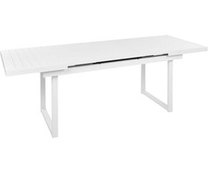 Beliani Išskleidžiamas sodo stalas VALCANETTO 180/240 cm 90 cm metalinis baltas