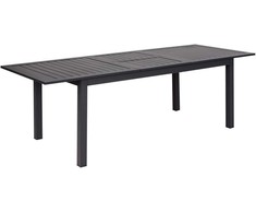 Beliani Išskleidžiamas sodo stalas SKALOMA 180/240 cm 90 cm metalinis tamsiai pilkas