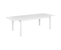 Beliani Išskleidžiamas sodo stalas SKALOMA 180/240 cm 90 cm metalinis baltas