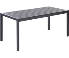 Beliani Sodo stalas 180 x 90 cm juoda VERNIO