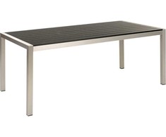 Beliani Stół sodo VERNIO 180 cm 90 cm Metal Juodas/ sidabrinė