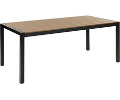 Beliani Stół sodo VERNIO 180 cm 90 cm Metal Ruda/ juoda