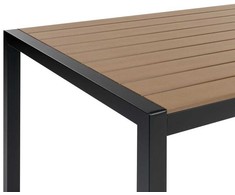 Beliani Stół sodo VERNIO 180 cm 90 cm Metal Ruda/ juoda