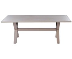 Beliani Stół sodo CASCAIS 200 cm 105 cm Metal Beżowoszary