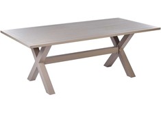 Beliani Stół sodo CASCAIS 200 cm 105 cm Metal Beżowoszary