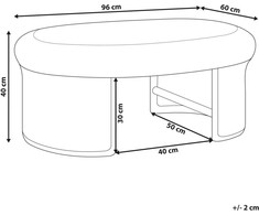 Beliani Staliukas kavos sodu LIVADEIA 60 cm 96 cm natūralus rotangas