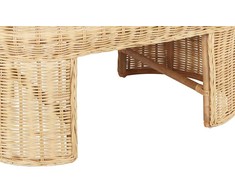 Beliani Staliukas kawowy sodo LIVADEIA 60 cm 96 cm Rattan Naturalny