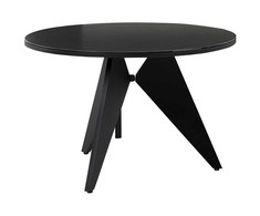 Beliani Sodo Stalas OLMETTO 83 cm 110 cm Juodas Stiklas