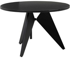 Beliani Sodo Stalas OLMETTO 83 cm 110 cm Juodas Stiklas