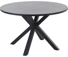 Beliani Sodo stalas MALETTO 120 cm stiklinis pilkas