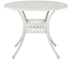 Shumee Beliani Staliukas bistro ANCONA 90 cm 90 cm Metal Złamana biel