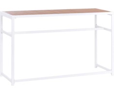 Beliani Stół sodo AVETRANA 150 cm 50 cm Ruda/ balta
