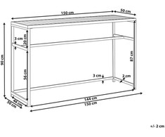 Beliani Stół sodo AVETRANA 150 cm 50 cm Ruda/ balta