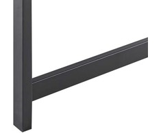 Beliani Sodo staliukas metalinis 150 x 50 cm juoda su šviesaus medžio AVETRANA