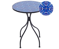 Beliani Bistro staliukas CIGLIANO 60 cm 60 cm metalinis juodas