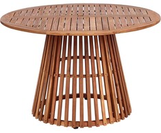 Beliani Stół sodo AGELLO 120 cm 120 cm Drewno akacjowe Ruda