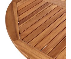 Beliani Stół sodo AGELLO 120 cm 120 cm Drewno akacjowe Ruda