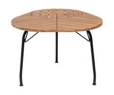 Beliani Stół sodo VARENNA 106 cm 103 cm Drewno akacjowe Ruda
