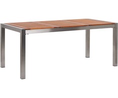 Beliani Sodo stalas GROSSETO 180 cm 90 cm eukalipto mediena rudas