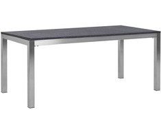 Beliani Sodo stalas GROSSETO 180 cm 90 cm liepsnos granito grafitas