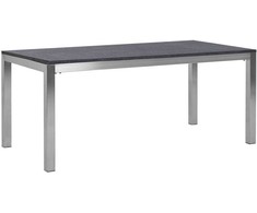 Beliani Sodo stalas GROSSETO 180 cm 90 cm liepsnos granito grafitas