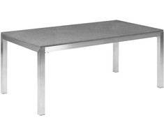 Beliani Sodo stalas GROSSETO 180 cm 90 cm poliruoto granito rutulys
