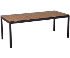Beliani Stół sodo rozkładany aliuminio 198/248 x 90 cm šviesus medis TOFANE