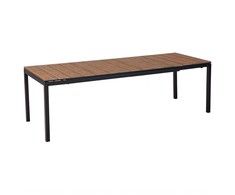 Beliani Stół sodo rozkładany aliuminio 198/248 x 90 cm šviesus medis TOFANE