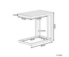 Beliani Sodo staliukas MESSINA 60 cm 35 cm juodas
