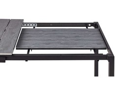 Beliani išskleidžiamas sofos staliukas, TOFANE, 198/248 cm, 90 cm, rutulinis