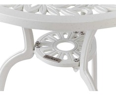 Beliani Staliukas bistro DASCIO 61 cm 61 cm Metal Złamana biel