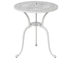 Beliani Staliukas bistro DASCIO 61 cm 61 cm Metal Złamana biel