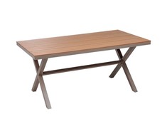 Beliani Stół sodo TIANO 160 cm 90 cm Metal Beżowoszary